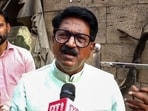 Shiv Sena (UBT) leader Arvind Sawant interacts with the media, in Mumbai, Friday, Nov. 1, 2024.