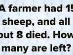 
A brain teaser about sheep stumped users on X.