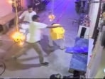 A man opens fire in a residential area at Shahdara, in New Delhi, Thursday night, Oct. 31, 2024.