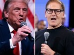 Trump calls Mark Cuban ‘really dumb’ after he claims ex-prez isn't seen around ‘strong women’ (Photo by CHIP SOMODEVILLA / GETTY IMAGES NORTH AMERICA / Getty Images via AFP, Miguel Martinez/Atlanta Journal-Constitution via AP)