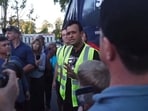 Former presidential candidate Vivek Ramaswamy rode a garbage truck to a Donald Trump campaign event in Charlotte, North Carolina, on October 30. Former presidential candidate Vivek Ramaswamy rode a garbage truck to a Donald Trump campaign event in Charlotte, North Carolina, on October 30.