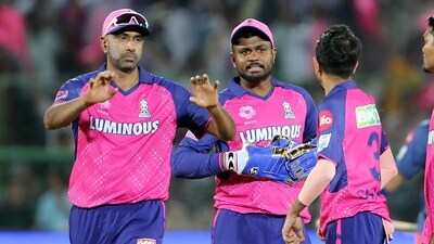 Rajasthan Royals' captain Sanju Samson along with teammates Ashwin and Chahal (ANI) Rajasthan Royals' captain Sanju Samson along with teammates Ashwin and Chahal (ANI)
