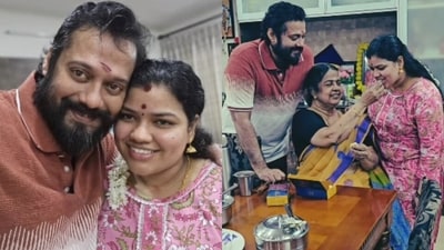 Actor Bala and his wife Kokila celebrated their first Diwali with his mother.