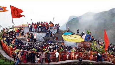 Devotees stand in queues as they visit the Deviramma hill temple on the occasion of Diwali, in Chikkamagaluru district. (PTI) Devotees stand in queues as they visit the Deviramma hill temple on the occasion of Diwali, in Chikkamagaluru district. (PTI)