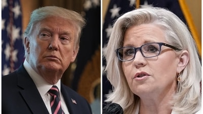 Liz Cheney slammed Donald Trump for suggesting she should be fired up (AP ) Liz Cheney slammed Donald Trump for suggesting she should be fired up (AP )