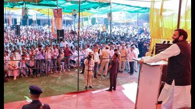 Haryana chief minister Nayab Singh Saini during an event in Gohana, Sonepat, on Friday. (HT photo) Haryana chief minister Nayab Singh Saini during an event in Gohana, Sonepat, on Friday. (HT photo)