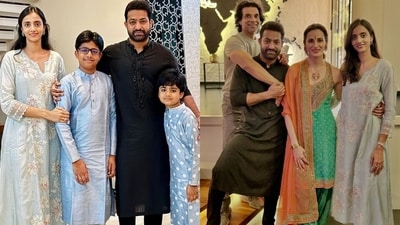 Jr NTR celebrated Diwali this year with a few close friends and family. Jr NTR celebrated Diwali this year with a few close friends and family.