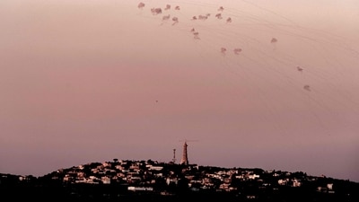 Israel's Iron Dome missile defence system intercepts projectiles in the sky (AFP) Israel's Iron Dome missile defence system intercepts projectiles in the sky (AFP)