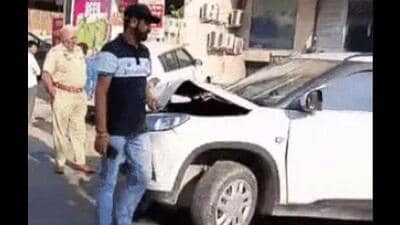 Police said one of the vehicles hit them in which both the victims received serious injuries. (HT Photo)