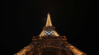 The Eiffel Tower with the Olympics rings after the opening ceremony of the Paris Games. (AFP) The Eiffel Tower with the Olympics rings after the opening ceremony of the Paris Games. (AFP)