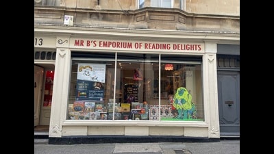 The facade of the bookstore in Bath (Teja Lele) The facade of the bookstore in Bath (Teja Lele)