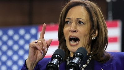 NORTH LAS VEGAS, NEVADA - OCTOBER 31: Democratic presidential nominee and U.S. Vice President Kamala Harris speaks during a "When We Vote We Win" campaign rally at Craig Ranch Amphitheater on October 31, 2024 in North Las Vegas, Nevada. With five days to go until Election Day, Harris is campaigning in Arizona and Nevada. Ethan Miller/Getty Images/AFP (Photo by Ethan Miller / GETTY IMAGES NORTH AMERICA / Getty Images via AFP) (Getty Images via AFP) NORTH LAS VEGAS, NEVADA - OCTOBER 31: Democratic presidential nominee and U.S. Vice President Kamala Harris speaks during a "When We Vote We Win" campaign rally at Craig Ranch Amphitheater on October 31, 2024 in North Las Vegas, Nevada. With five days to go until Election Day, Harris is campaigning in Arizona and Nevada. Ethan Miller/Getty Images/AFP (Photo by Ethan Miller / GETTY IMAGES NORTH AMERICA / Getty Images via AFP) (Getty Images via AFP)