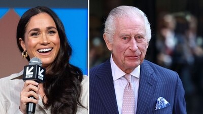 Reports suggest Meghan Markle could permit her children to meet King Charles under certain conditions. (Photo by SUZANNE CORDEIRO / AFP, photo by HENRY NICHOLLS / AFP) Reports suggest Meghan Markle could permit her children to meet King Charles under certain conditions. (Photo by SUZANNE CORDEIRO / AFP, photo by HENRY NICHOLLS / AFP)
