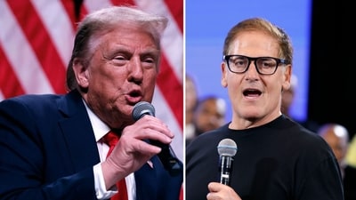 Trump calls Mark Cuban ‘really dumb’ after he claims ex-prez isn't seen around ‘strong women’ (Photo by CHIP SOMODEVILLA / GETTY IMAGES NORTH AMERICA / Getty Images via AFP, Miguel Martinez/Atlanta Journal-Constitution via AP) Trump calls Mark Cuban ‘really dumb’ after he claims ex-prez isn't seen around ‘strong women’ (Photo by CHIP SOMODEVILLA / GETTY IMAGES NORTH AMERICA / Getty Images via AFP, Miguel Martinez/Atlanta Journal-Constitution via AP)