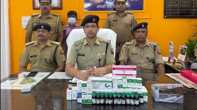 Vials of mephentermine sulfate—a powerful drug misused in various medical settings— have been recovered. The cost of one vial of the drug in black market is around ₹2,000, officers said. (HT Photo) Vials of mephentermine sulfate—a powerful drug misused in various medical settings— have been recovered. The cost of one vial of the drug in black market is around ₹2,000, officers said. (HT Photo)