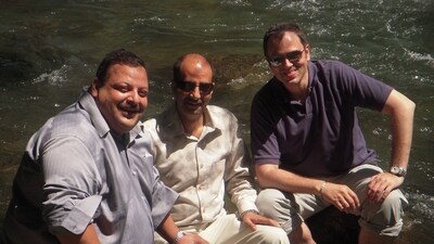 Omar Abdullah (right) with late politician Devender Singh Rana (left) in a photo from 2009. (X/Omar Abdullah)