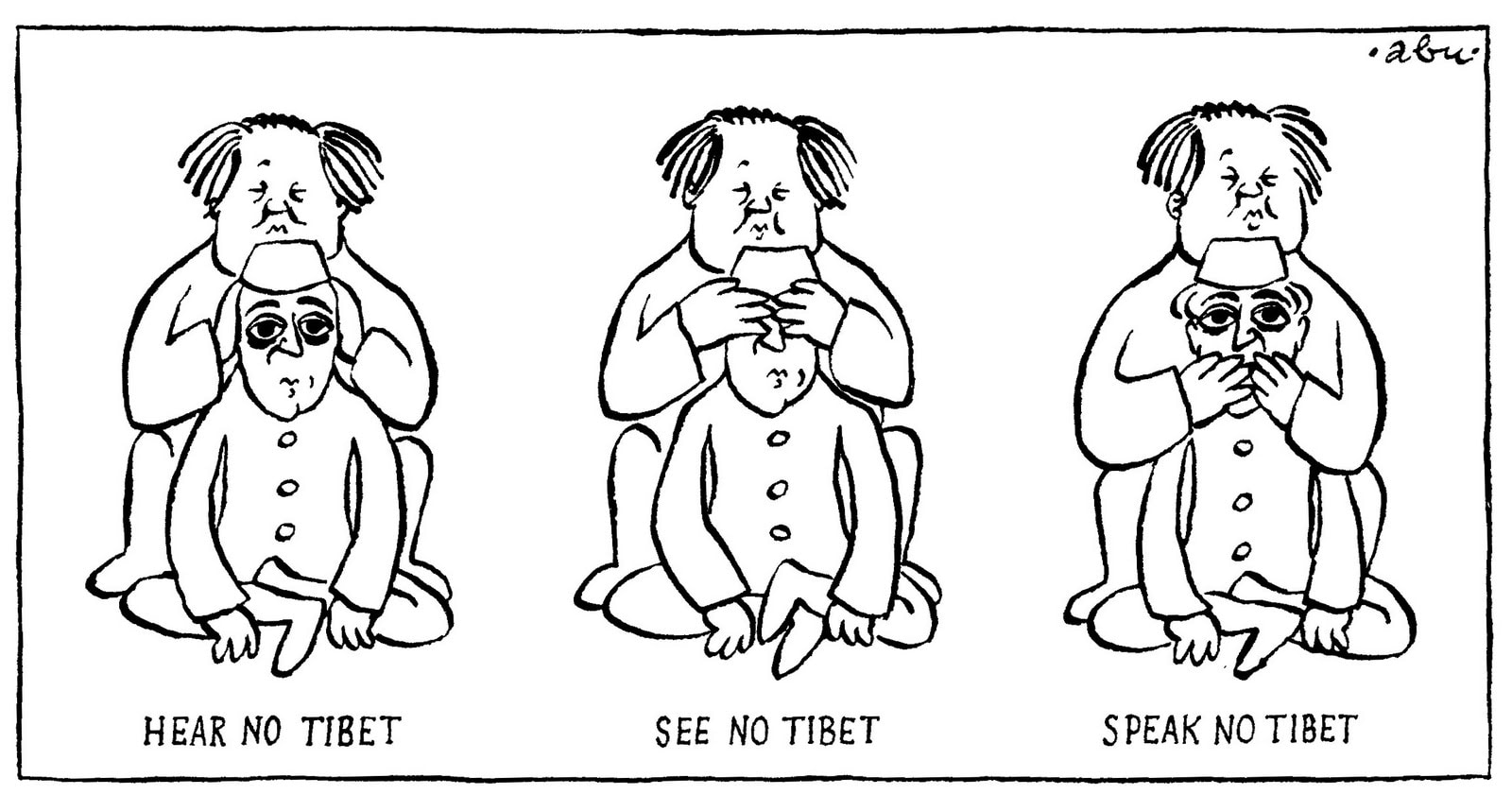His wit was razor sharp but rich with nuance. Here, a comment on India’s stands on Tibet. (Image via Ayisha Abraham)