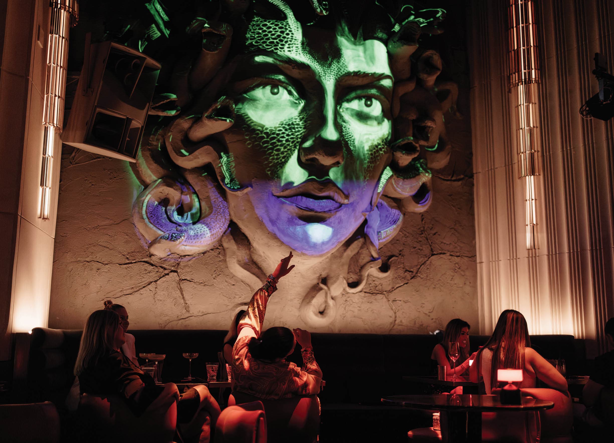 Dubai restaurant Zenon changes its holographic projections to match what’s being served.