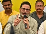 Jan Suraaj party president Prashant Kishor at a press conference in Patna, Bihar.