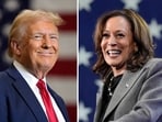 This combination of photos shows Republican presidential nominee former President Donald Trump, left, speaking at a campaign event Sept. 25, 2024, in Mint Hill, N.C., and Democratic presidential nominee Vice President Kamala Harris, right, speaking a campaign event Oct. 19, 2024, in Atlanta. This combination of photos shows Republican presidential nominee former President Donald Trump, left, speaking at a campaign event Sept. 25, 2024, in Mint Hill, N.C., and Democratic presidential nominee Vice President Kamala Harris, right, speaking a campaign event Oct. 19, 2024, in Atlanta.