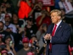 Former US President Donald Trump during a campaign event at the Fiserv Forum in Milwaukee, Wisconsin, US, on Friday, Nov. 1, 2024. Photographer: Jim Vondruska/Bloomberg