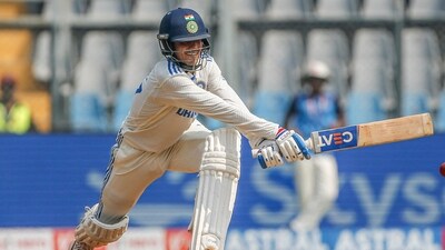 India's Shubman Gill plays a shot during Day 2 of the third test match against New Zealand. (ANI Photo) India's Shubman Gill plays a shot during Day 2 of the third test match against New Zealand. (ANI Photo)