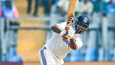India's Rishabh Pant (R) plays a shot during the second day of the third and final Test cricket match between India and New Zealand (AFP) India's Rishabh Pant (R) plays a shot during the second day of the third and final Test cricket match between India and New Zealand (AFP)
