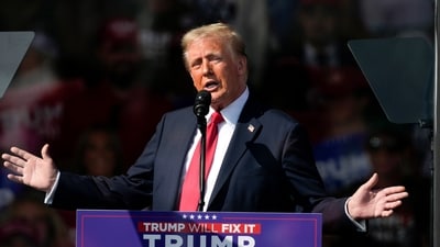Republican presidential nominee Donald Trump has gained supporters among traditionally Democrat voters in Michigan (AP)