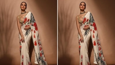 Throwback to when actor Esha Gupta played muse to fashion designer Rohit Bal and picked a white chiffon saree for the pictures. (Instagram/@egupta) Throwback to when actor Esha Gupta played muse to fashion designer Rohit Bal and picked a white chiffon saree for the pictures. (Instagram/@egupta)