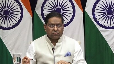 External affairs ministry spokesperson Randhir Jaiswal. (Youtube) External affairs ministry spokesperson Randhir Jaiswal. (Youtube)