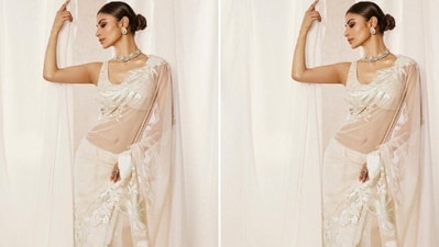 Mouni Roy too has played muse to fashion designer Rohit Bal. Here she is seen donning a chiffon saree from the shelves of the designer. (Instagram/@imouniroy) Mouni Roy too has played muse to fashion designer Rohit Bal. Here she is seen donning a chiffon saree from the shelves of the designer. (Instagram/@imouniroy)