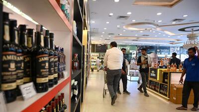 Per day, this amounted to 2 to 3.5 million bottles of liquor in the fortnight before Diwali this year and at least 1.4 million bottles of liquor during the same period last year, according to an excise department report. (Parveen Kumar/HT Photo) Per day, this amounted to 2 to 3.5 million bottles of liquor in the fortnight before Diwali this year and at least 1.4 million bottles of liquor during the same period last year, according to an excise department report. (Parveen Kumar/HT Photo)
