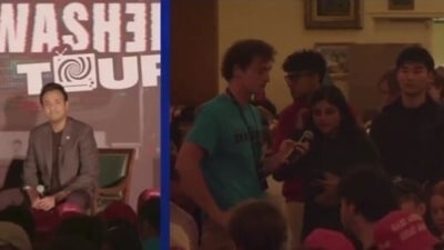 During an event at University Of North Carolina At Asheville, the girl raised a “genuine” question quoting Ramaswamy that “You were quoted saying that people who come to this country as family members are not the meritocratic citizens who should be accepted.” (X) During an event at University Of North Carolina At Asheville, the girl raised a “genuine” question quoting Ramaswamy that “You were quoted saying that people who come to this country as family members are not the meritocratic citizens who should be accepted.” (X)