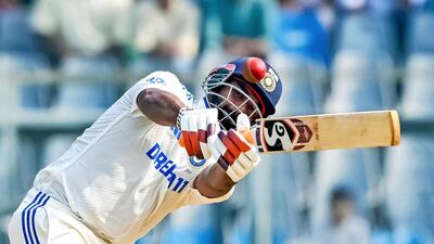 Rishabh Pant in action against New Zealand in Mumbai on Saturday. (AFP)