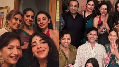 Pakistan actors Sanam Saeed, Sarwat Gilani, and others celebrate Diwali. Pakistan actors Sanam Saeed, Sarwat Gilani, and others celebrate Diwali.
