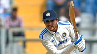 India's Shubman Gill plays a shot during the second day of the third Test cricket match against New Zealand. (AFP) India's Shubman Gill plays a shot during the second day of the third Test cricket match against New Zealand. (AFP)
