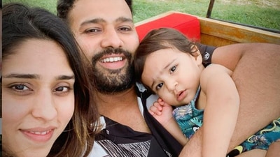 Rohit Sharma with his family in 2020. (Rohit Sharma/Instagram)