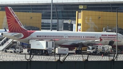 An IndiGo aircraft and an Air India aircraft on the tarmac at Indira Gandhi International Airport in New Delhi. (Bloomberg file) An IndiGo aircraft and an Air India aircraft on the tarmac at Indira Gandhi International Airport in New Delhi. (Bloomberg file)