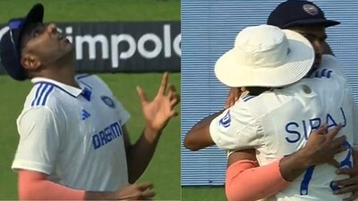 R Ashwin took a good catch to remove Daryl Mitchell. R Ashwin took a good catch to remove Daryl Mitchell.