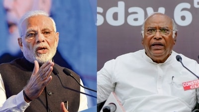 Prime Minister Narendra Modi and Congress chief Mallikarjun Kharge. Prime Minister Narendra Modi and Congress chief Mallikarjun Kharge.