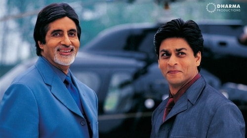 Amitabh Bachchan and Shah Rukh Khan in Kabhi Khushi Kabhie Gham Amitabh Bachchan and Shah Rukh Khan in Kabhi Khushi Kabhie Gham