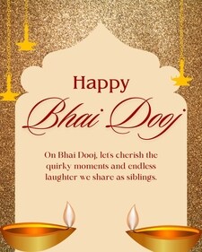 Happy Bhai Dooj to you and your family. (Canva) Happy Bhai Dooj to you and your family. (Canva)