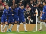 Chelsea's Moises Caicedo, second left, celebrates after scoring his side's opening goal during the Premier League soccer match between Manchester United and Chelsea at Old Trafford stadium in Manchester, England, Sunday, Nov. 3 Chelsea's Moises Caicedo, second left, celebrates after scoring his side's opening goal during the Premier League soccer match between Manchester United and Chelsea at Old Trafford stadium in Manchester, England, Sunday, Nov. 3