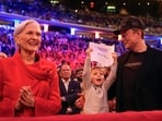 Elon Musk and his mother Maye listen as Republican presidential nominee former President Donald Trump speaks at a campaign rally at Madison Square Garden, Sunday, Oct. 27, 2024, in New York. (AP Photo/Alex Brandon)