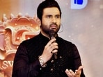 Singer-composer Harshit Saxena while performing at Hanuman Ghari in Ayodhya