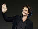 Shah Rukh Khan celebrated his 59th birthday on Saturday. (Jean-Christophe Bott/Keystone via AP) Shah Rukh Khan celebrated his 59th birthday on Saturday. (Jean-Christophe Bott/Keystone via AP)
