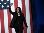 US Election 2024 live: US Vice President and Democratic presidential candidate Kamala Harris waves as she arrives to speak during a "When We Vote We Win" rally at the Wisconsin State Fair Park Exposition Center in West Allis, Milwaukee, Wisconsin.