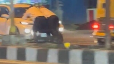 A still from a video of the incident. (HT) A still from a video of the incident. (HT)