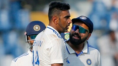India's Captain Rohit Sharma and Ravichandran Ashwin celebrate the wicket of New Zealand's Glenn Phillips (Surjeet Yadav) India's Captain Rohit Sharma and Ravichandran Ashwin celebrate the wicket of New Zealand's Glenn Phillips (Surjeet Yadav)
