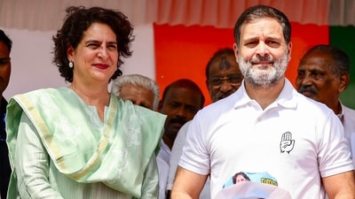 Congress leader Rahul Gandhi and Priyanka Gandhi Vadra in Wayanad. (ANI) Congress leader Rahul Gandhi and Priyanka Gandhi Vadra in Wayanad. (ANI)